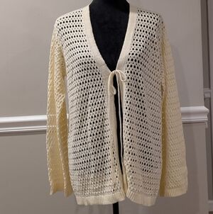 Anthropologie Cream Knit Cardigan (NWT)